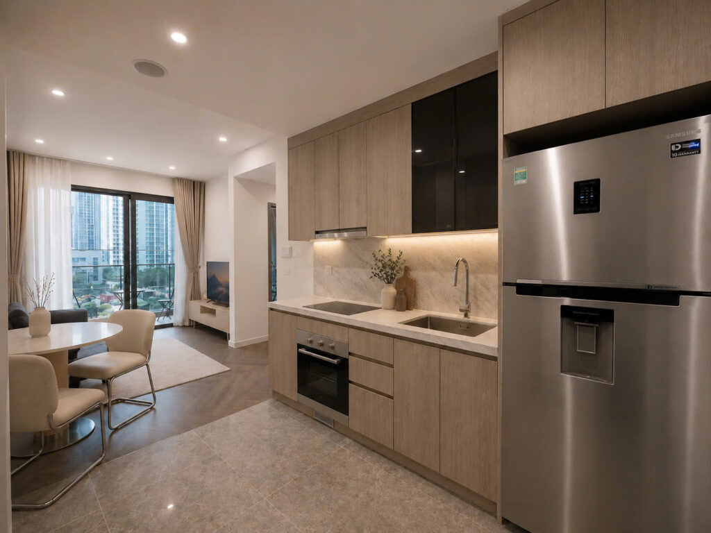 CHO THUÊ CĂN HỘ 1N FULL ĐỒ ĐẸP – TÒA A3 LUMIERE EVERGREEN, VINHOMES SMART CITY